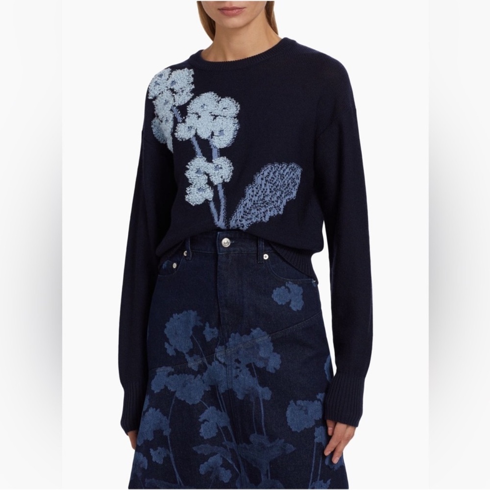 Erdem Floral Crop Sweater
